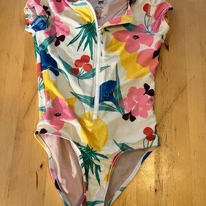 GreenTea Kids Swim One Piece - Multicolor Floral